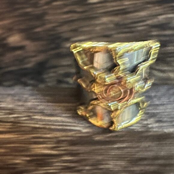 Artisan Crafted Bohemian Silver & Copper Heart Wide Cuff Ring in Gift Box - Picture 3 of 12